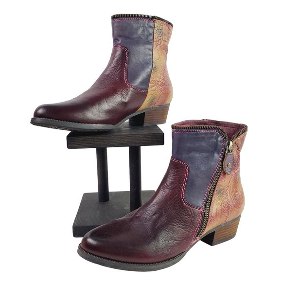Spring Step L'Artiste Erminia Zippered Booties Sz 6 - Picture 2 of 9